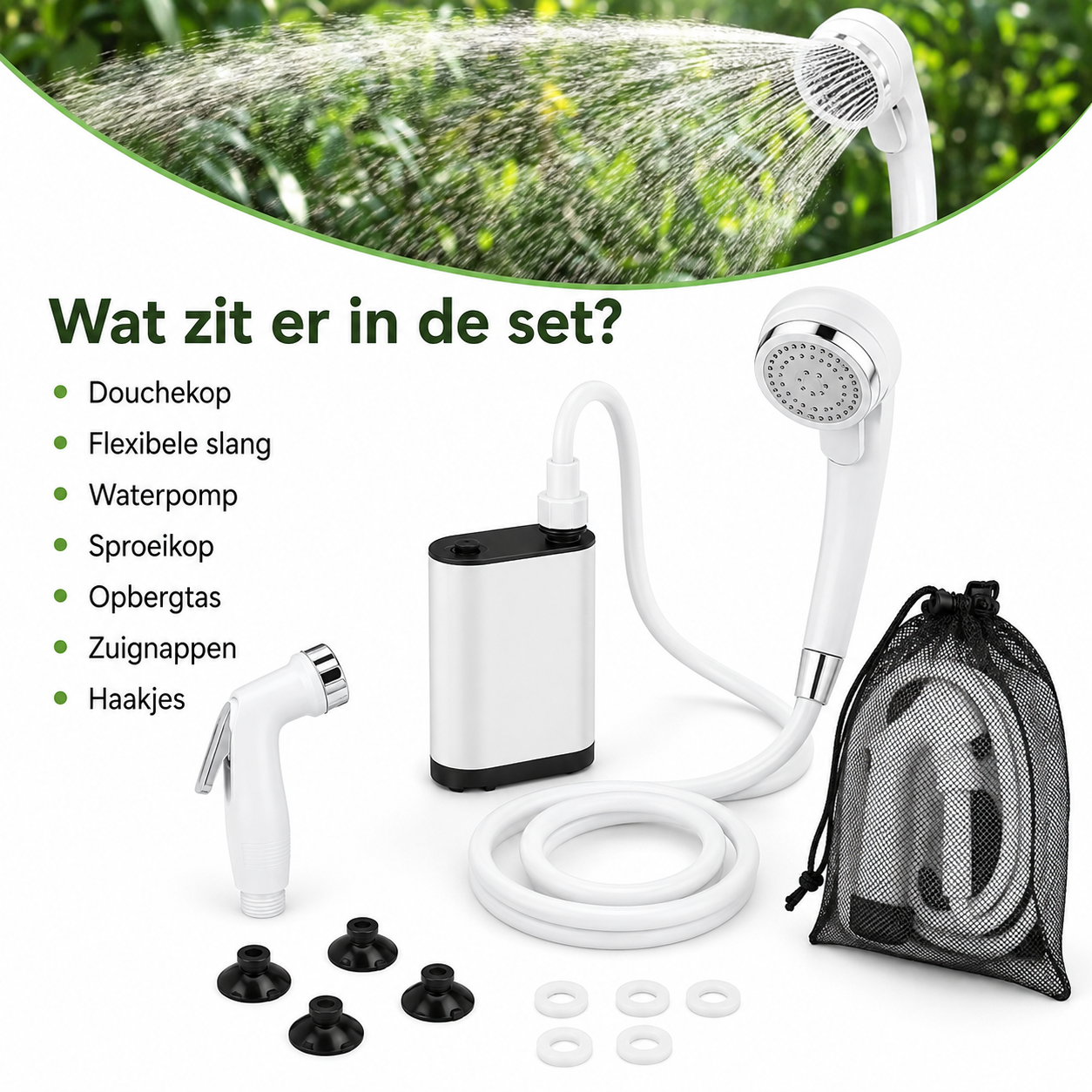 Draagbare Campingdouche Met Dompelpomp | Navando