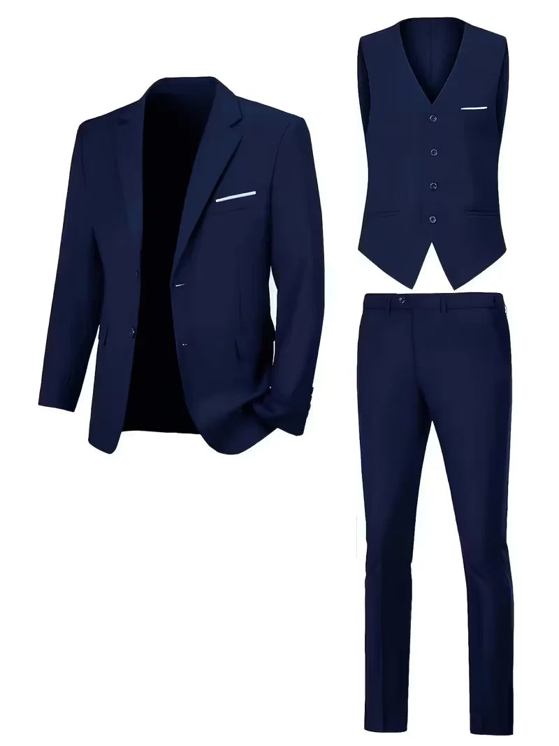 Driedelig Herenkostuum Met Slim Fit | Navando