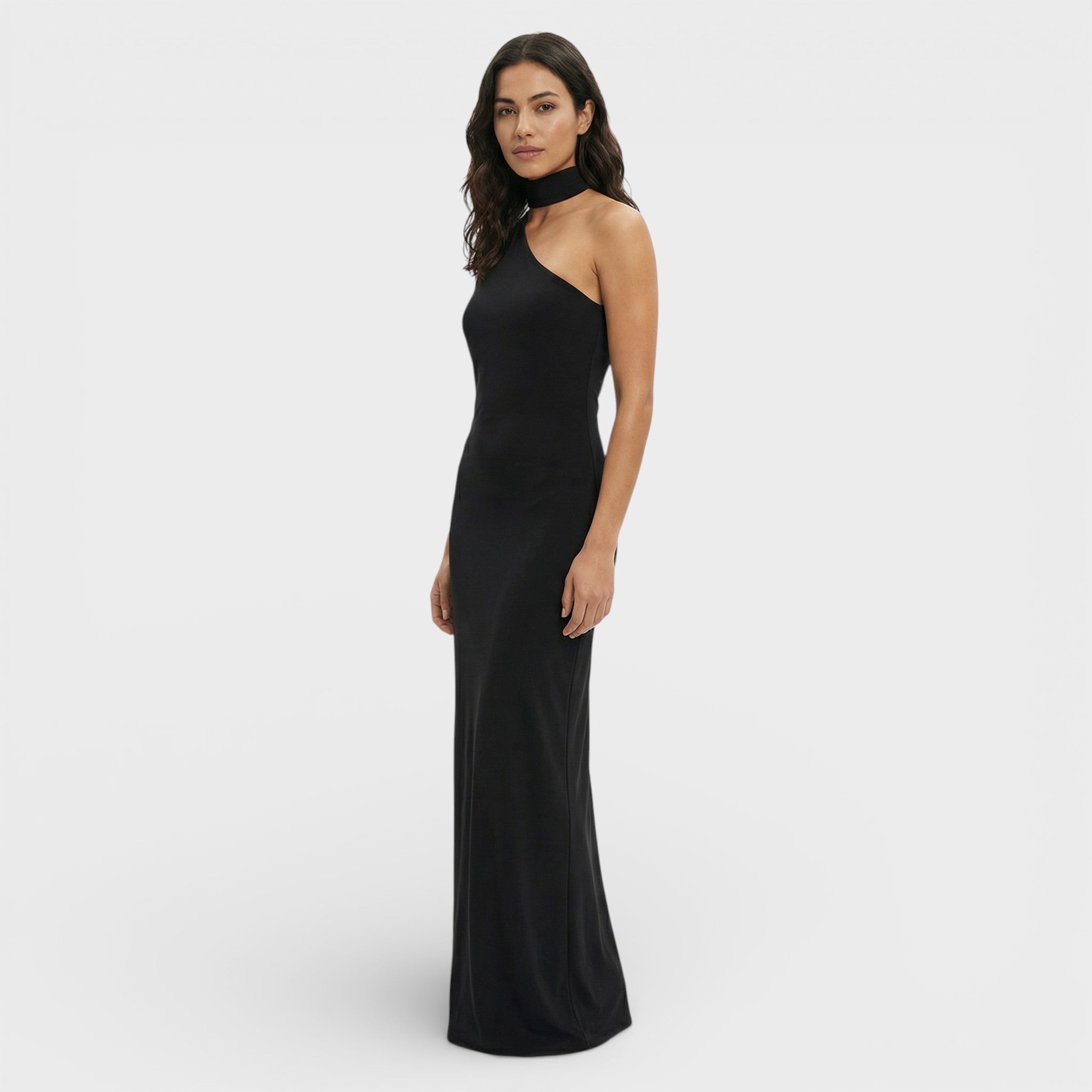 Elegant | Halter maxi jurk met ruches 12
