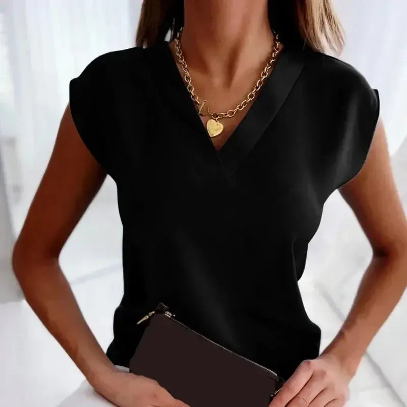Emilia - elegante V-hals mouwloze top
