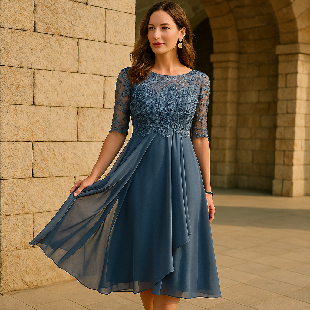 Elegante Avondjurk Met Een Vloeiende Rok | Navando