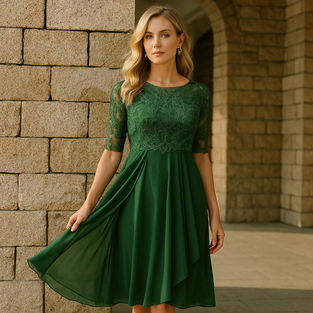 Elegante Avondjurk Met Een Vloeiende Rok | Navando