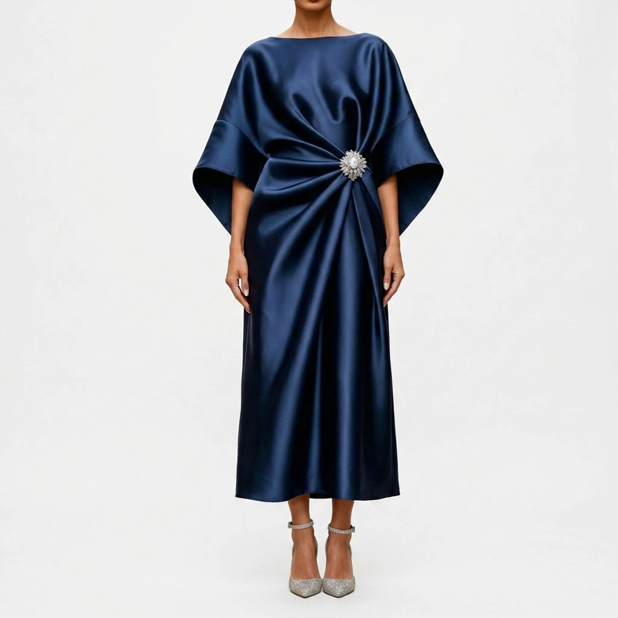 Elegante Gedrapeerde Avondjurk | Navando