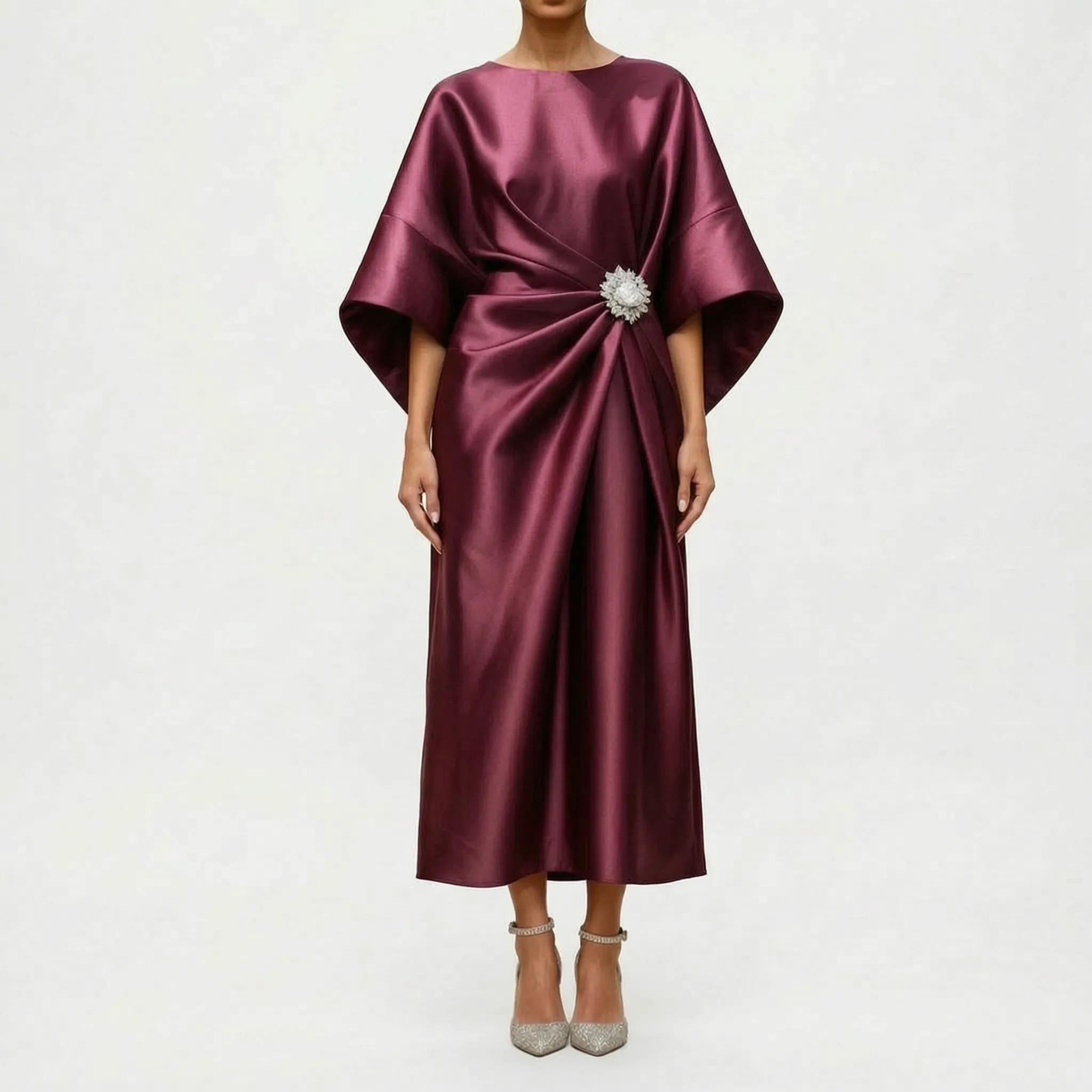 Elegante Gedrapeerde Avondjurk | Navando