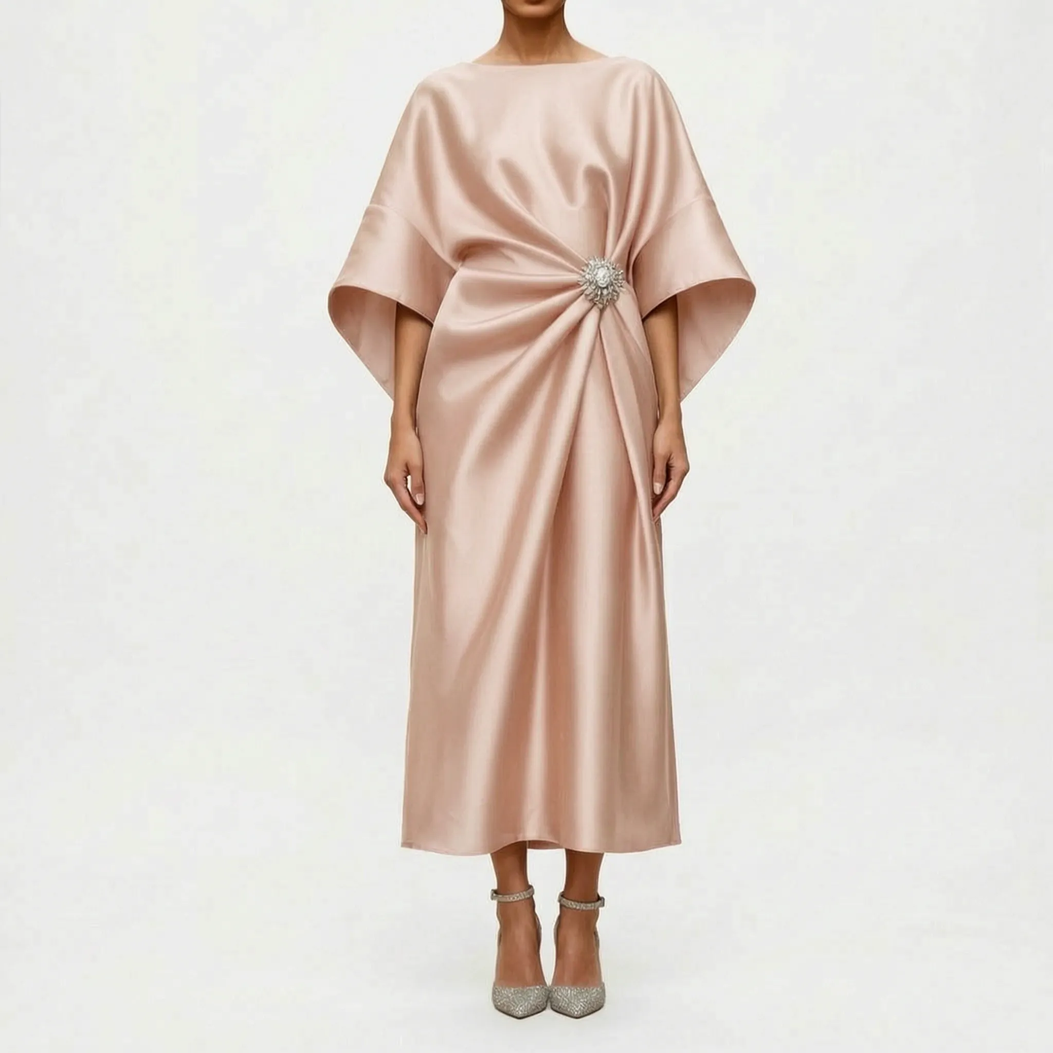 Elegante Gedrapeerde Avondjurk | Navando