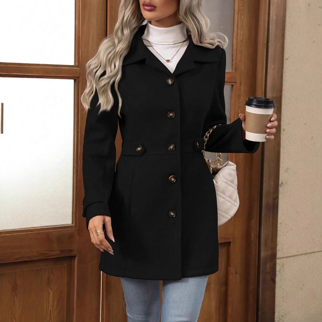 Elegante Getailleerde Trenchcoat | Navando