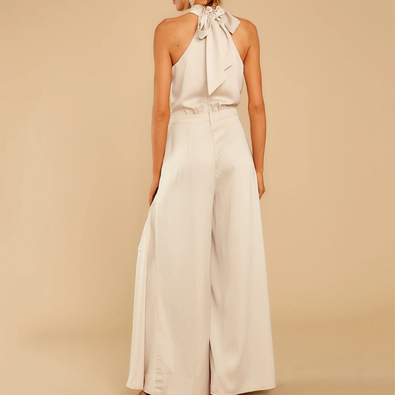 Elegante Jumpsuit Met Halternek | Navando