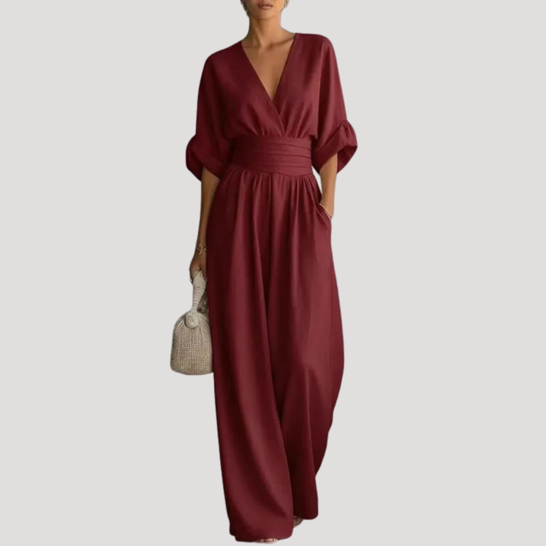 Elegante Jumpsuit Met Wijde Pijpen | Navando