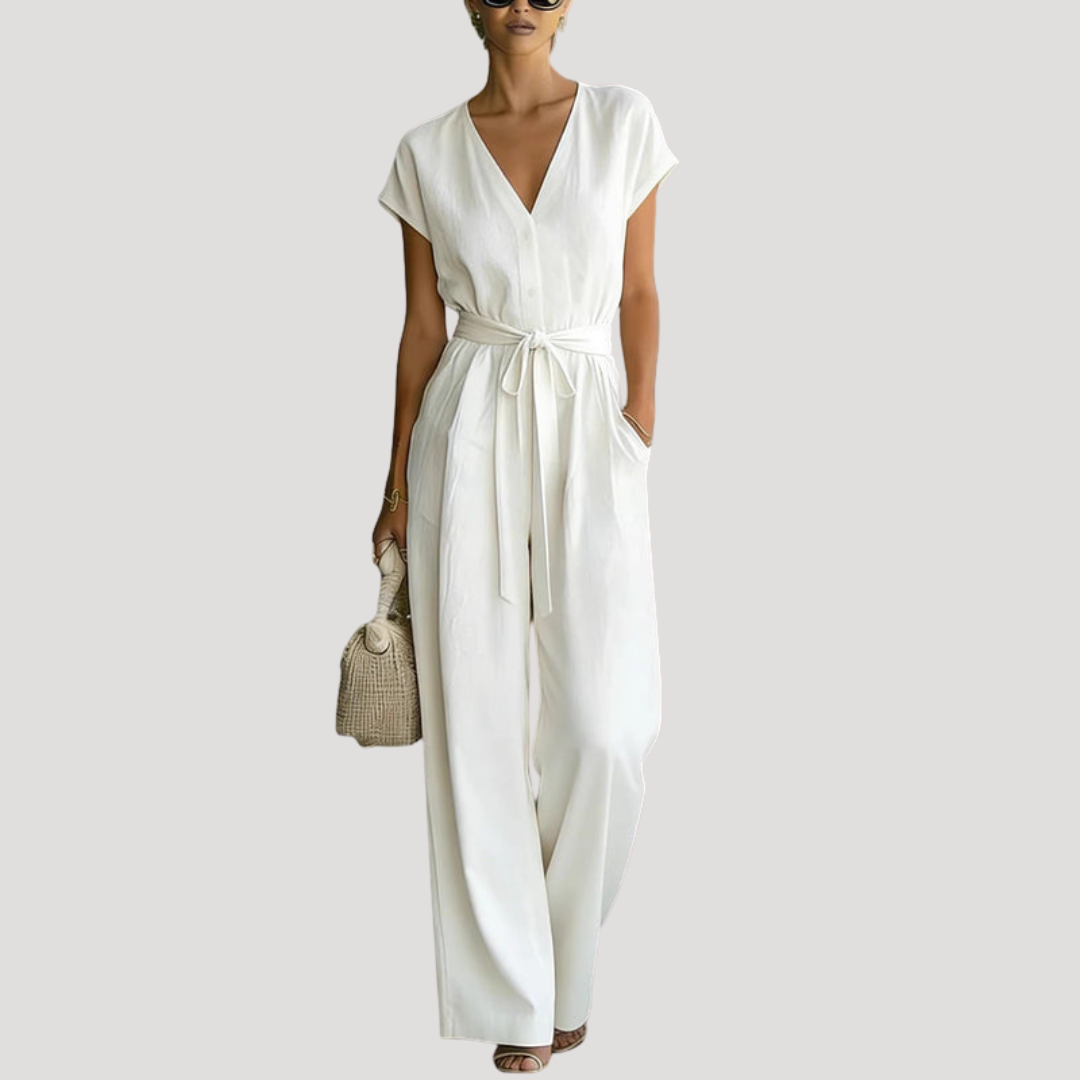 Elegante Jumpsuit Met Wijde Pijpen | Navando