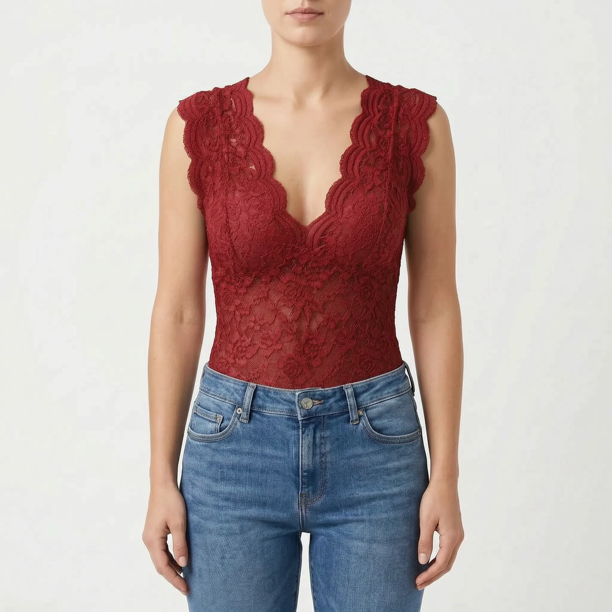 Elegante Kanten Top Met Bloemenmotief | Navando