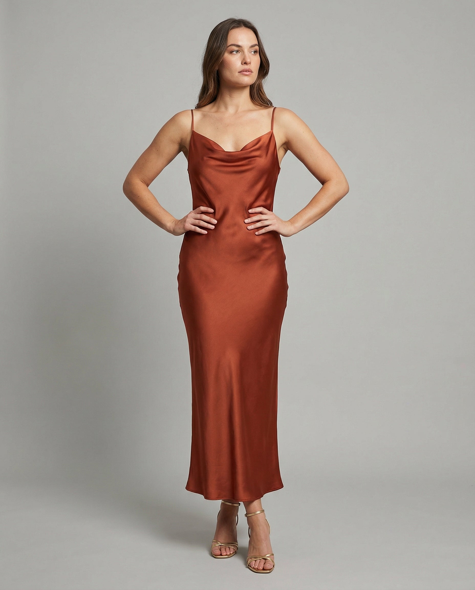 Elegante Lange Slipdress | Navando