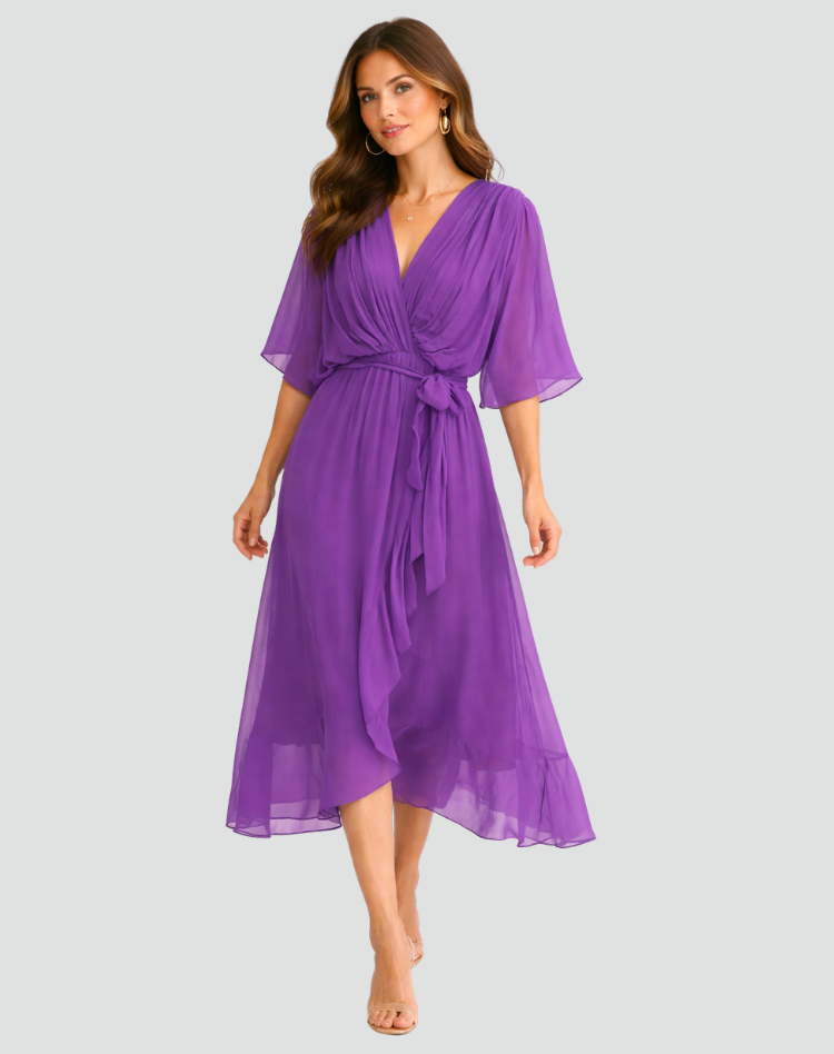 Elegante Midijurk Met Overslag | Navando