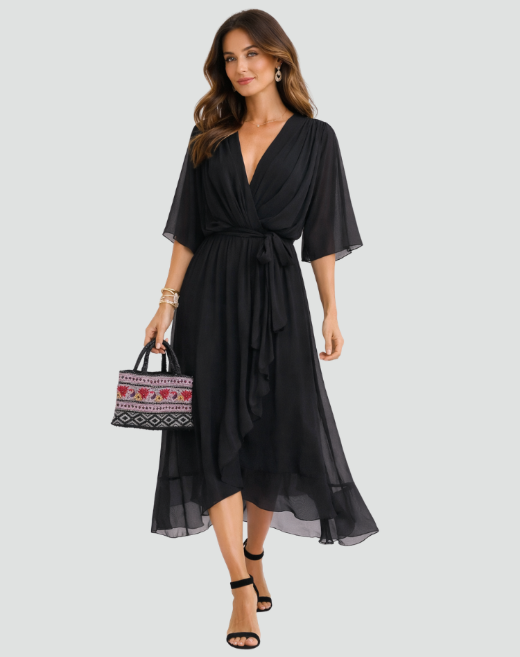 Elegante Midijurk Met Overslag | Navando