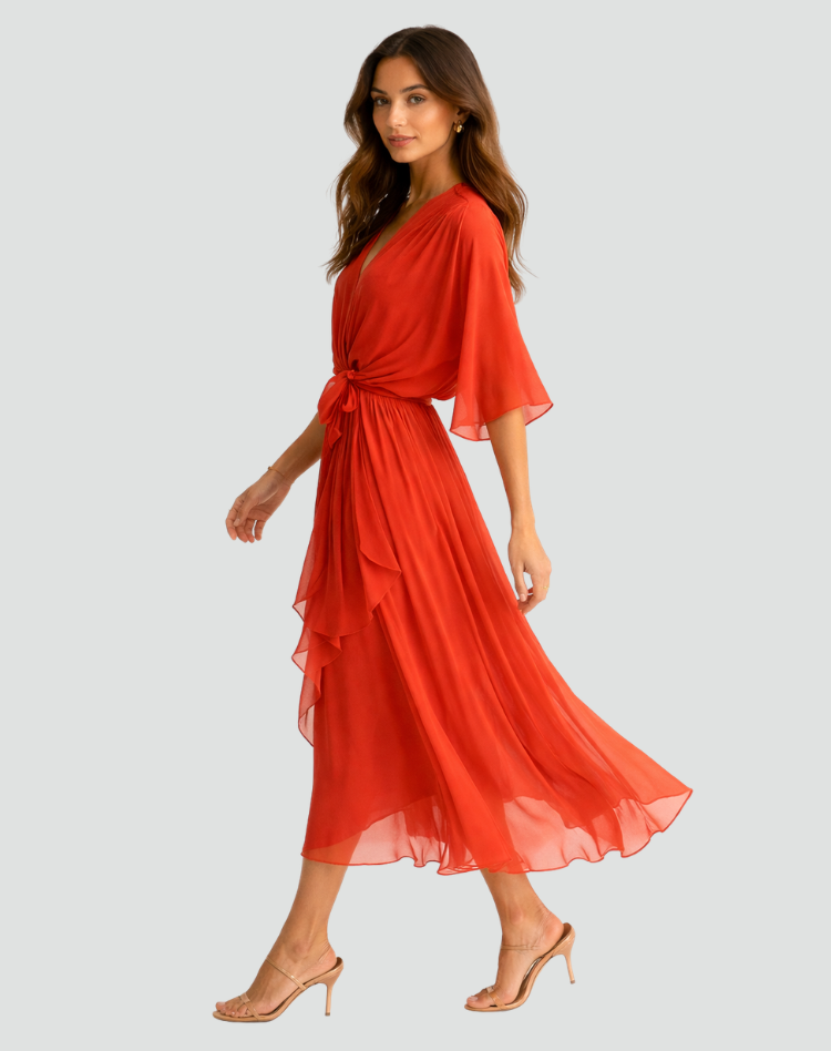 Elegante Midijurk Met Overslag | Navando