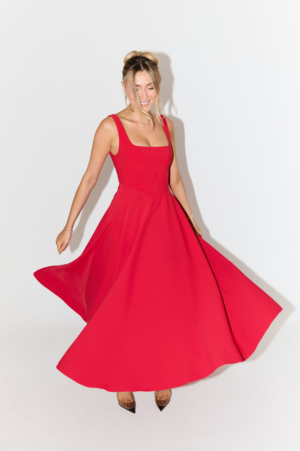 Elegante Mouwloze Midi-Jurk | Navando