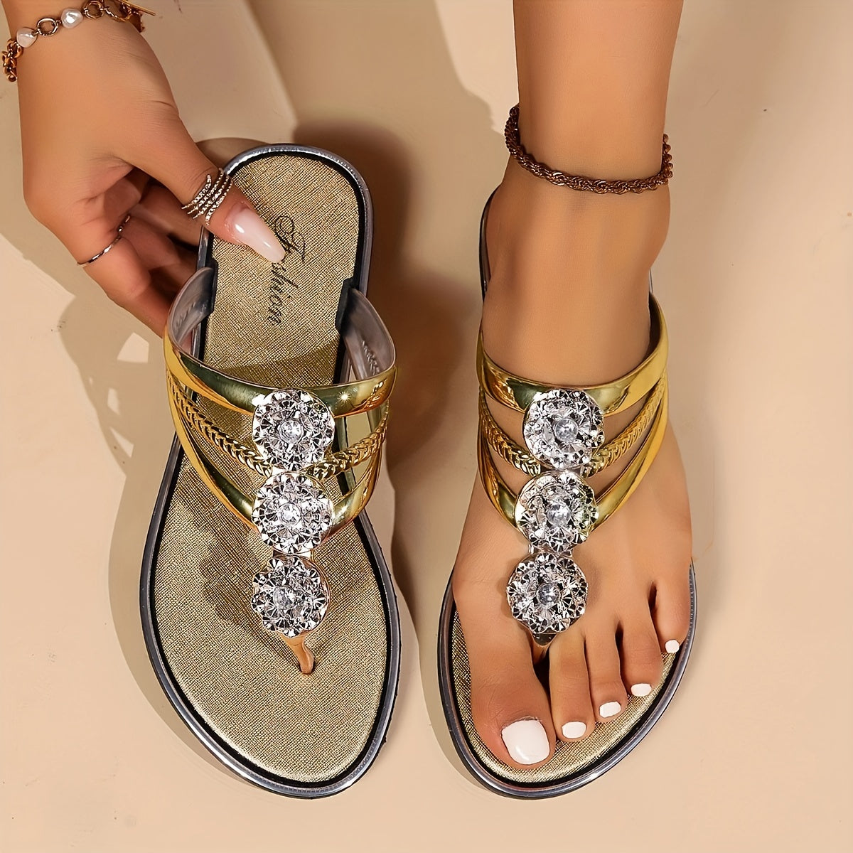 Elegante Platte Sandalen | Navando
