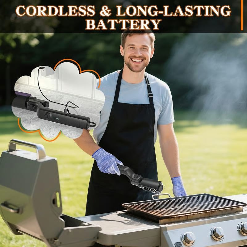 Elektrische Draadloze Grillborstel | Navando