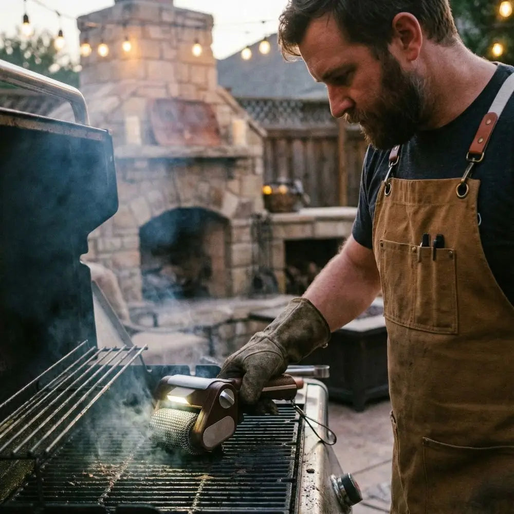 Elektrische Grillborstel Met Roterende Kop | Navando