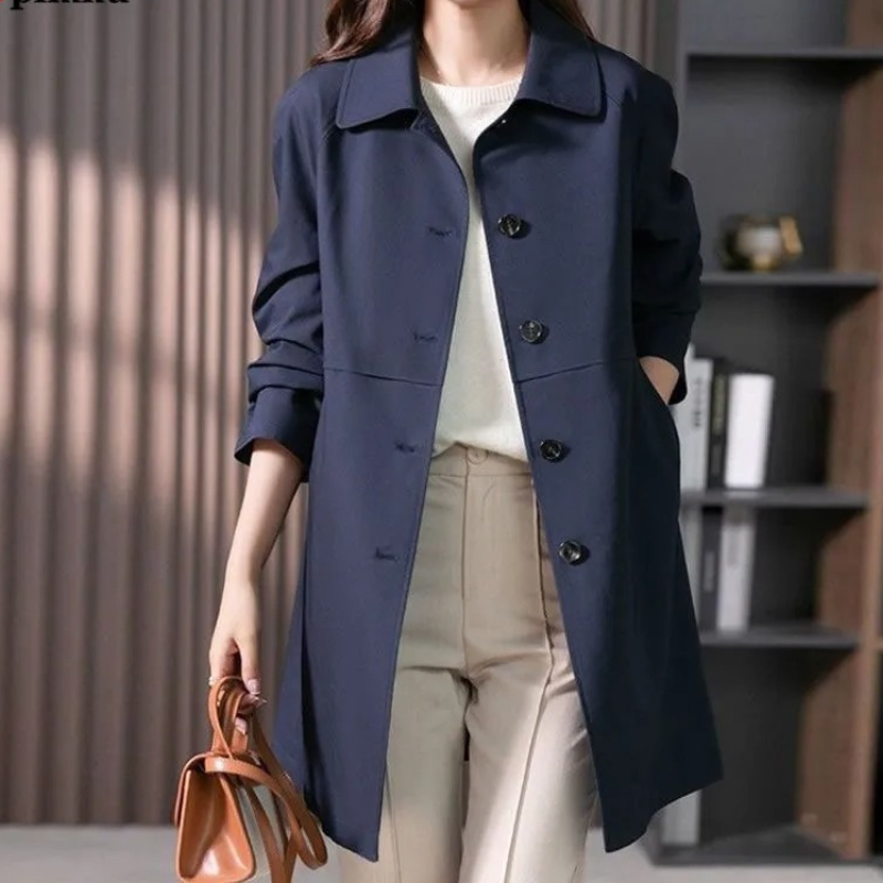 Elise | Korte trenchcoat met enkele knoop 0
