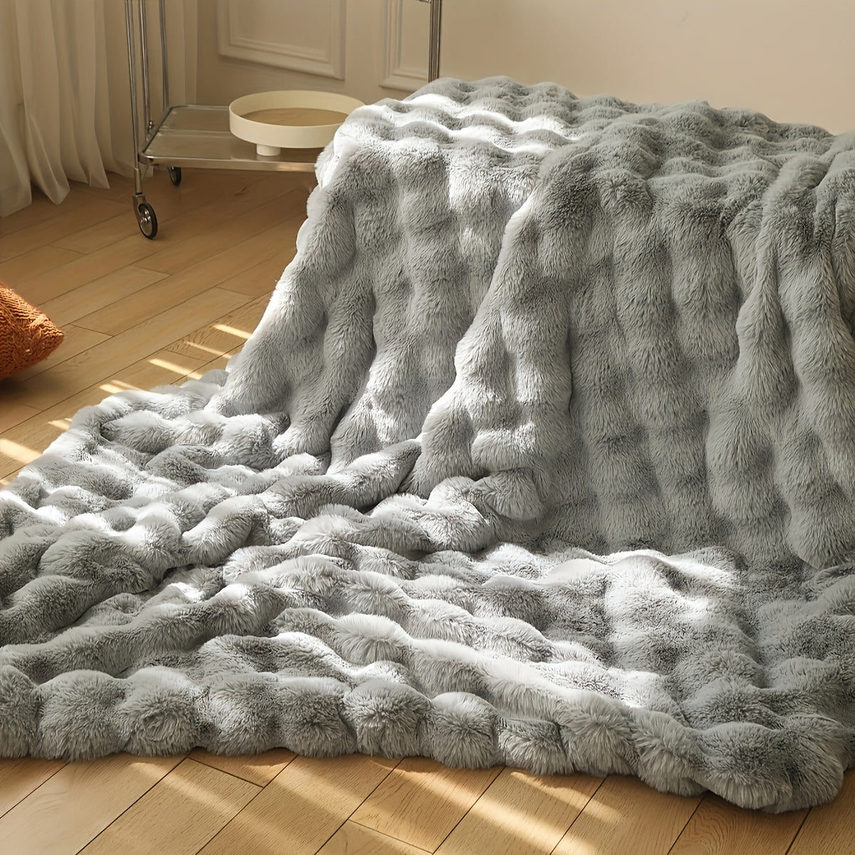 Esther | Zachte Plaid Deken Met Reliëfpatroon