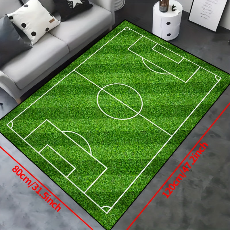 Evy | Sportief Vloerkleed Met Veldprint