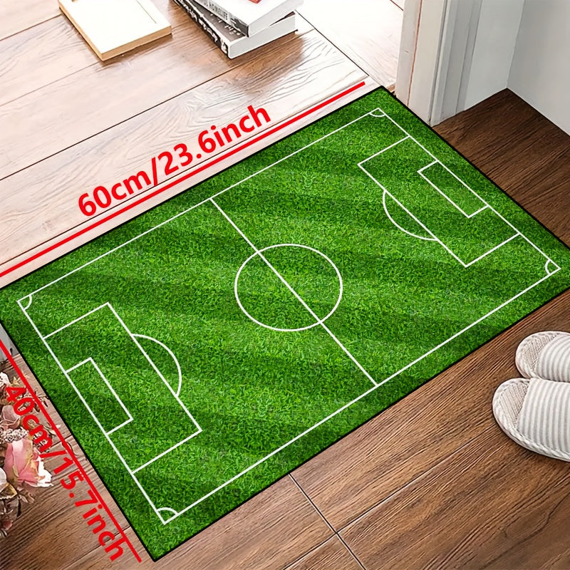 Evy | Sportief Vloerkleed Met Veldprint