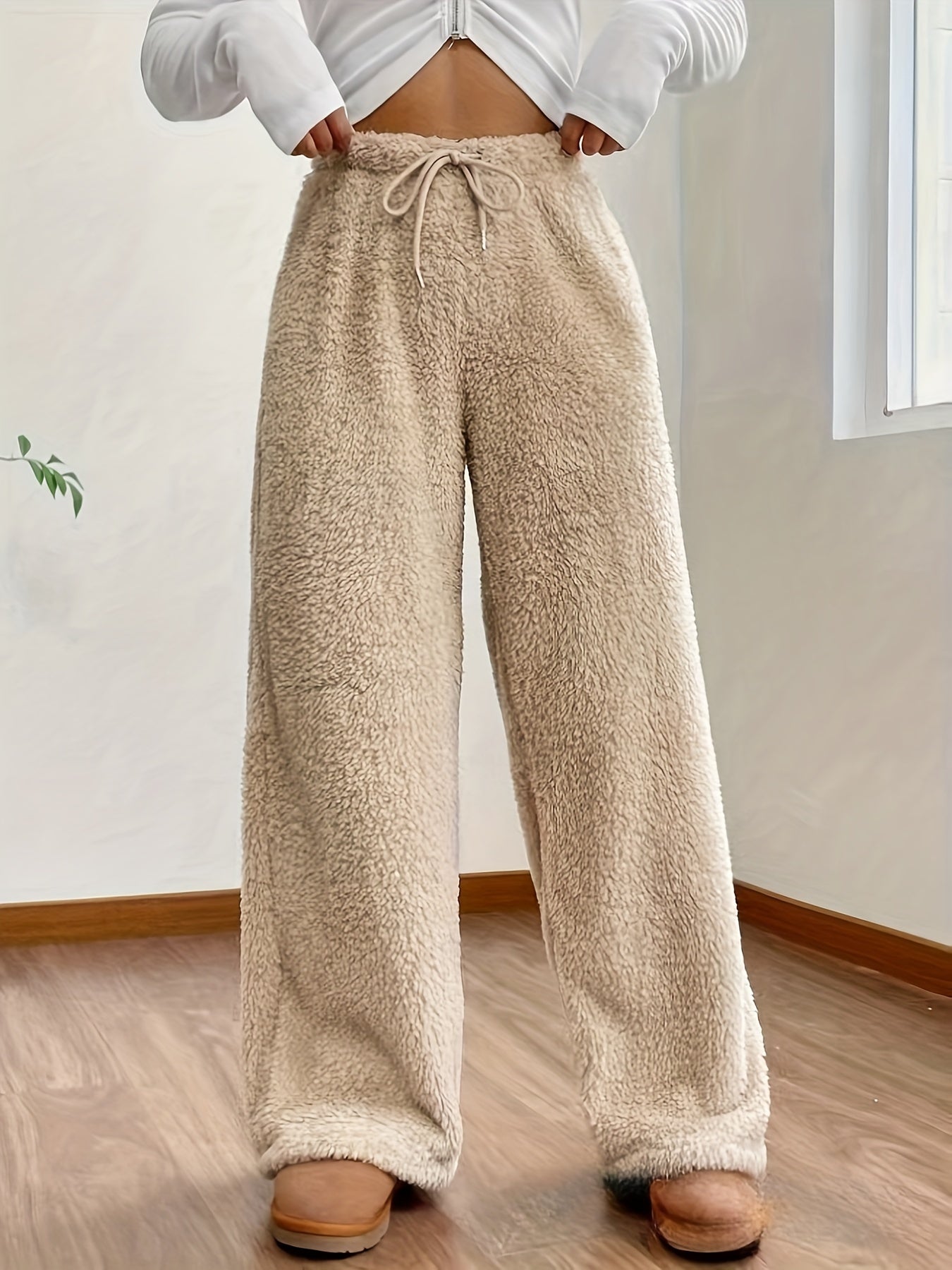 Serena – Comfortabele en Zachte Teddy Sherpa Broek voor Dames