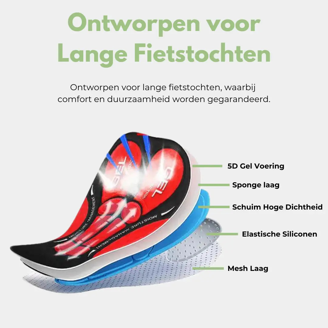 Fietsbroek | Gelvoering met ademende zeem 2