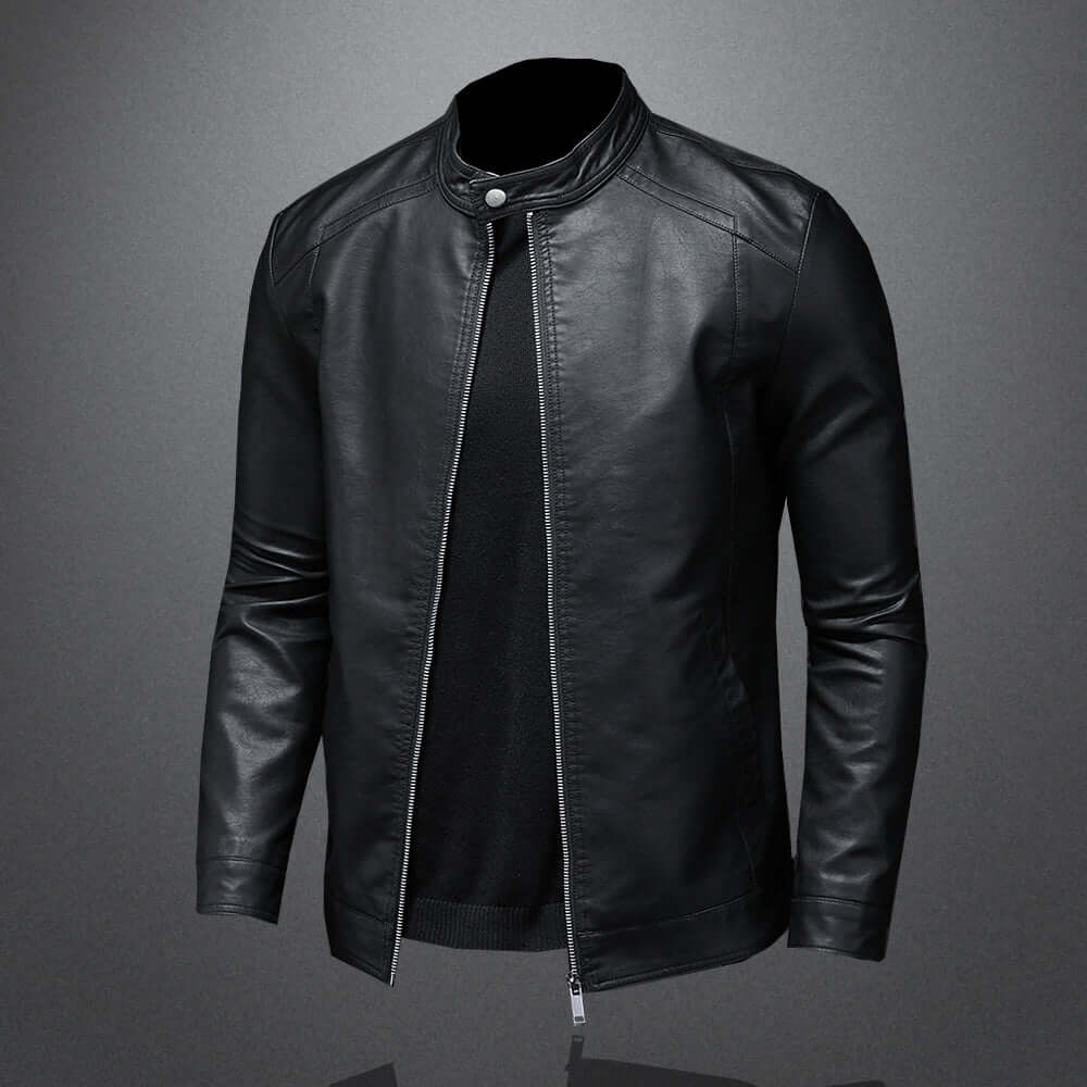 Schlanke Lederjacke für Herren – zeitlose Oberbekleidung im Biker-Stil