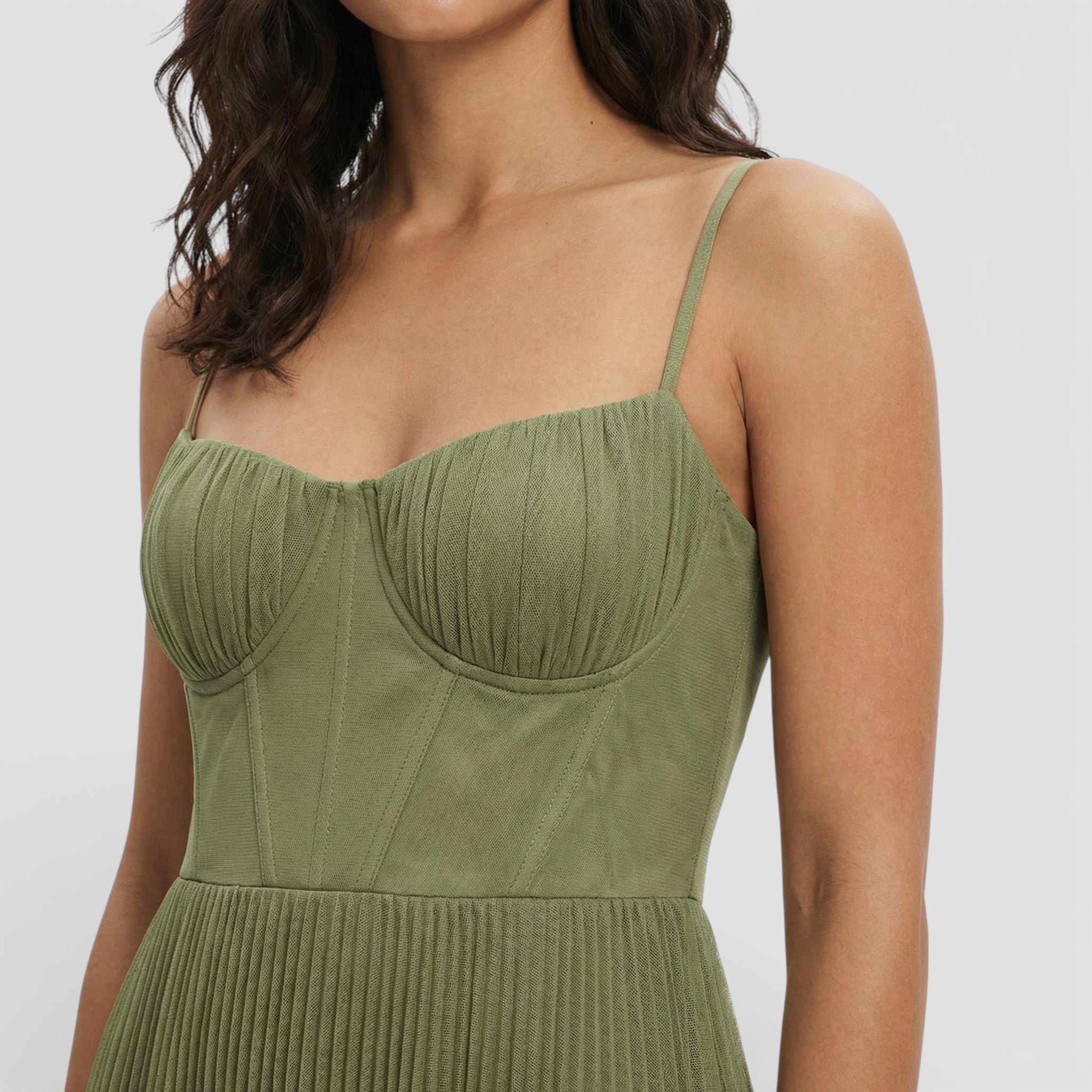 Gast | Geplooide midi jurk met flare-fit 2