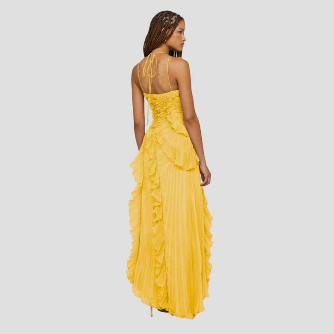 Geplooide Asymmetrische Jurk | Navando