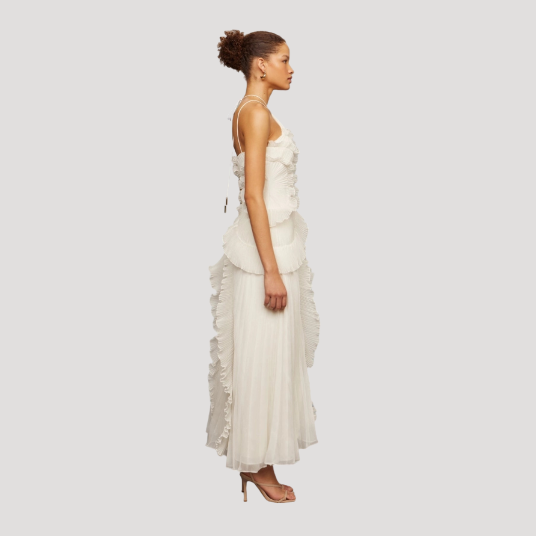 Geplooide Asymmetrische Jurk | Navando