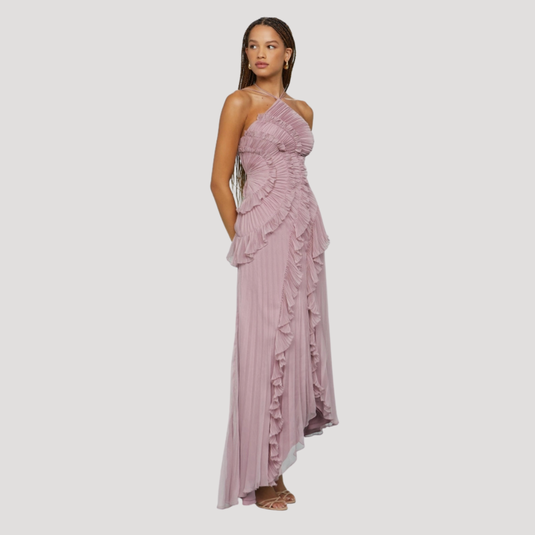 Geplooide Asymmetrische Jurk | Navando