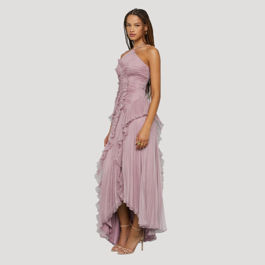 Geplooide Asymmetrische Jurk | Navando