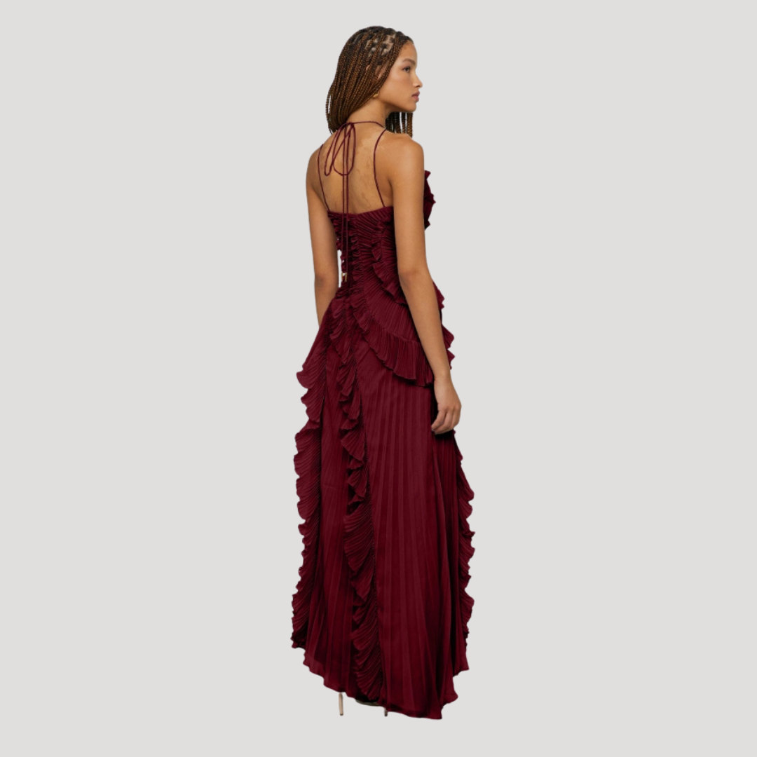Geplooide Asymmetrische Jurk | Navando
