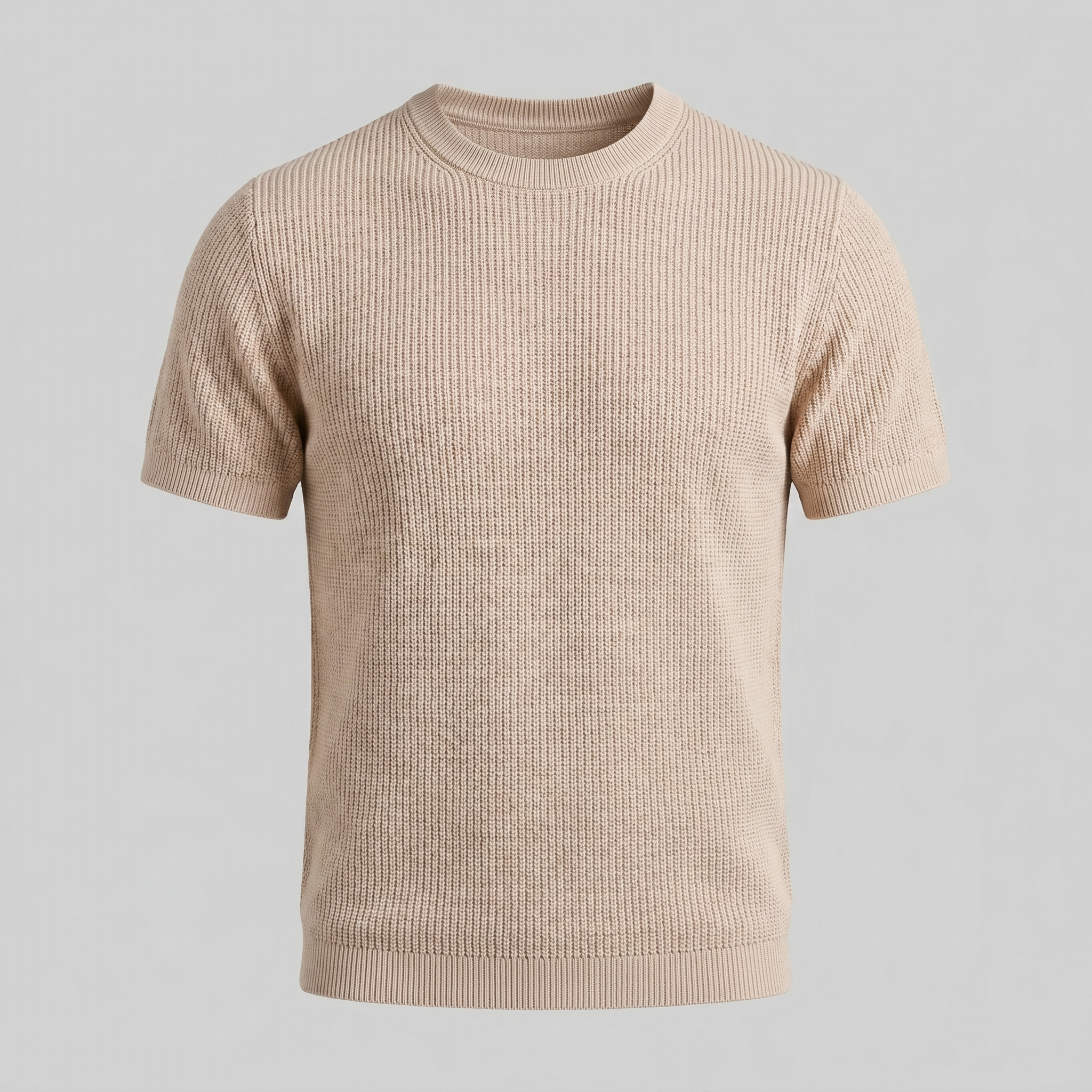 Gestructureerd Gebreid T-Shirt | Navando