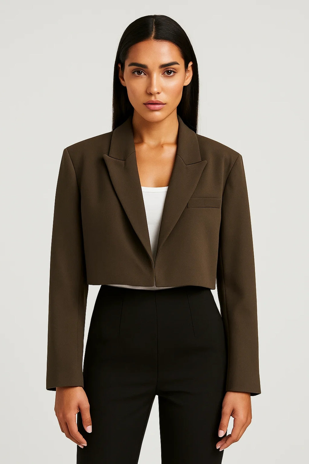 Gestructureerde Mooie Blazer Dames Met Reverskraag | Navando