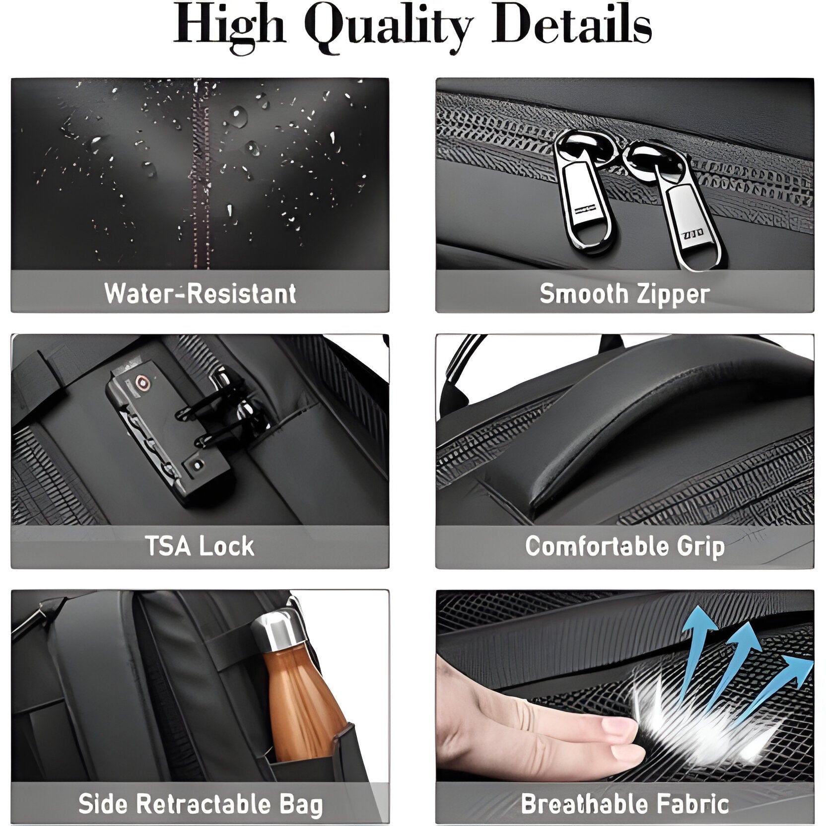 Gestructureerde Vacuum Rugzak Voor Handbagage | Navando