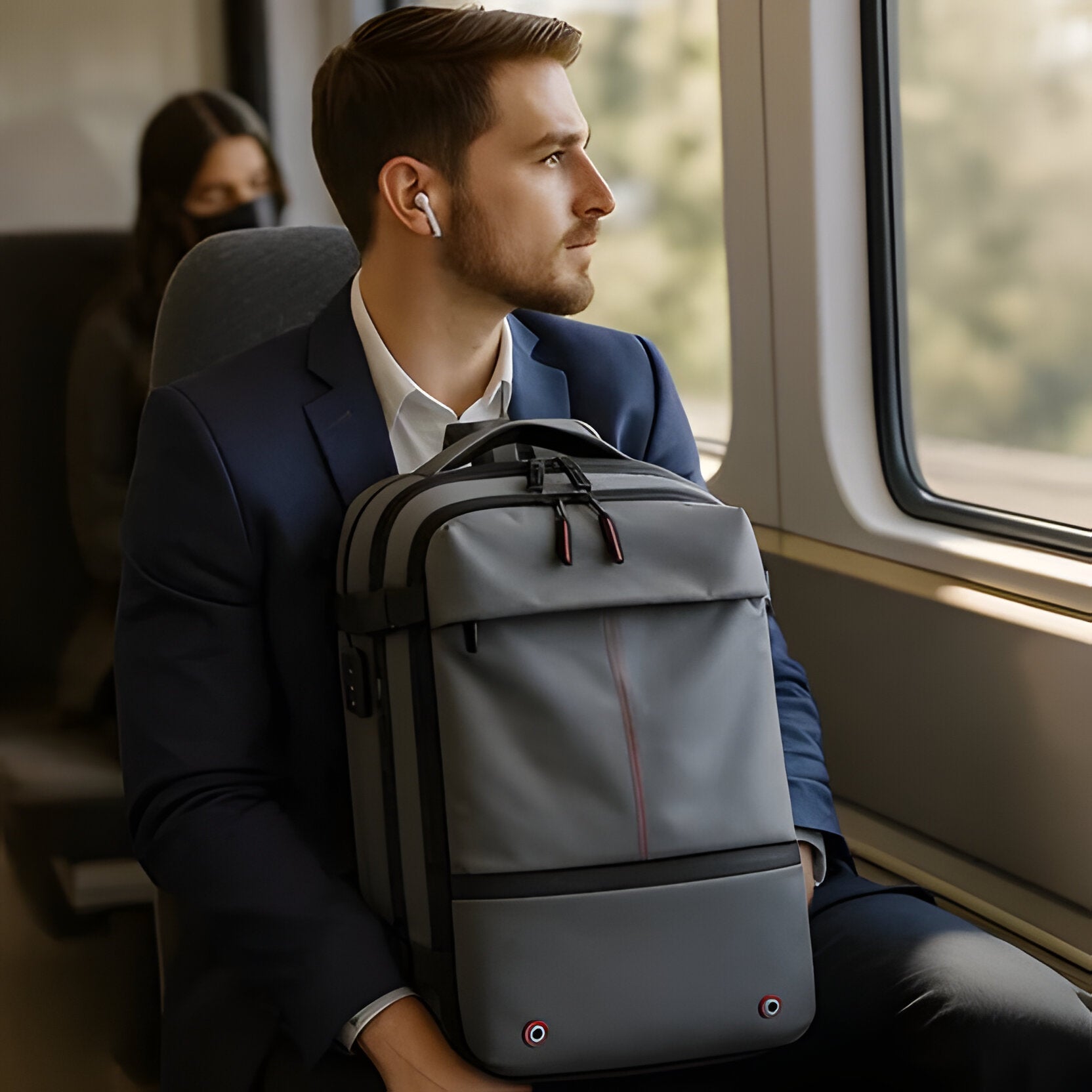 Gestructureerde Vacuum Rugzak Voor Handbagage | Navando