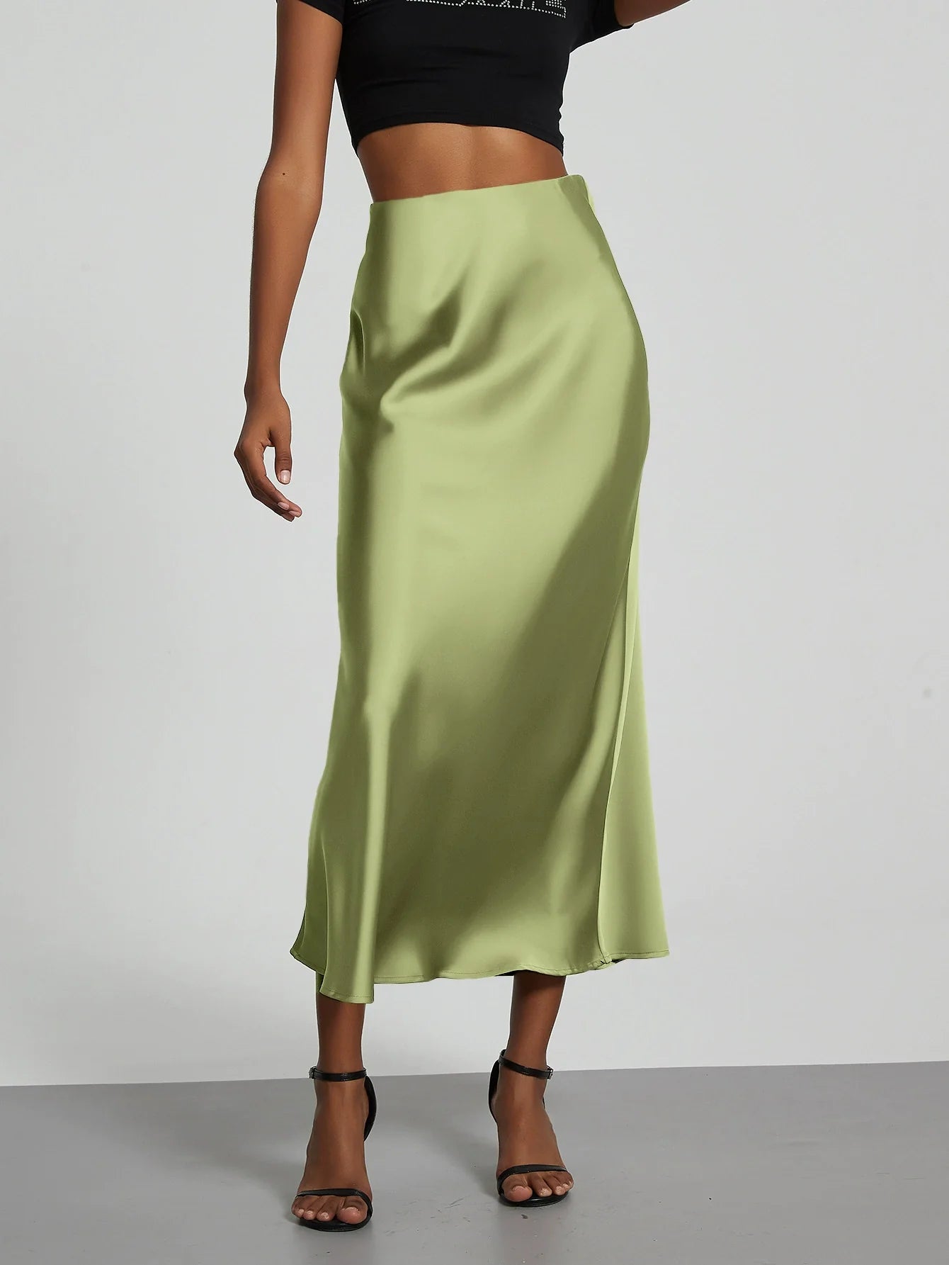Glanzende Slip Skirt | Navando