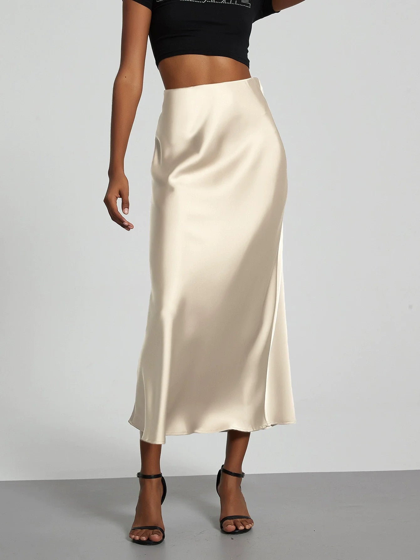 Glanzende Slip Skirt | Navando