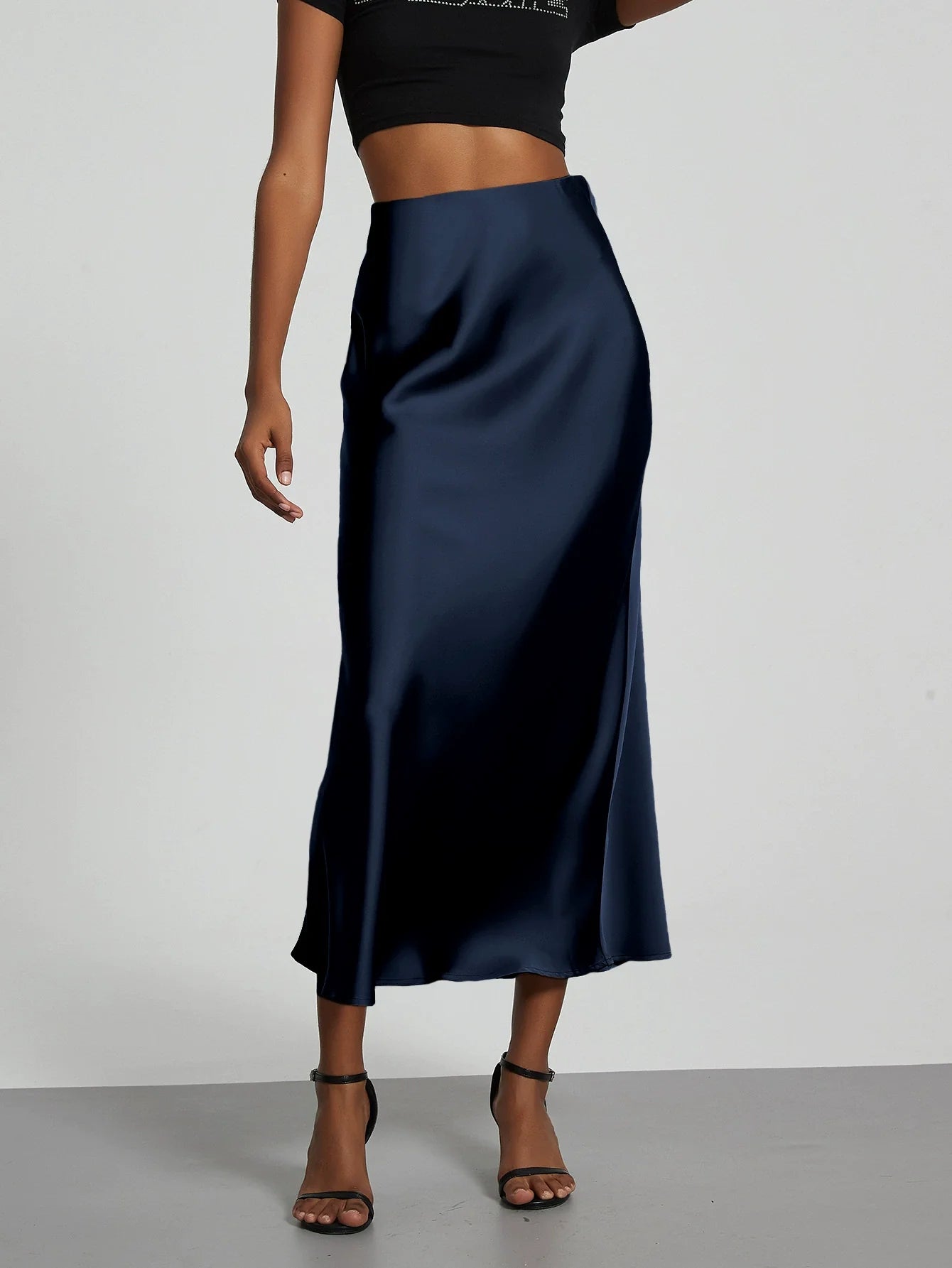 Glanzende Slip Skirt | Navando
