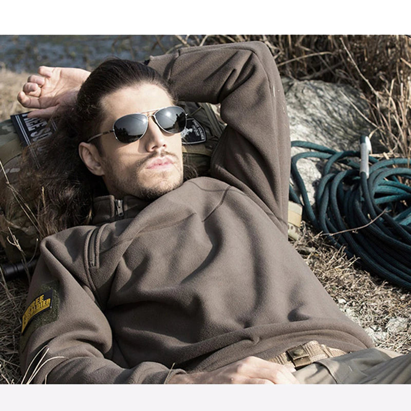 Navando | Fleece rits gebreide trui
