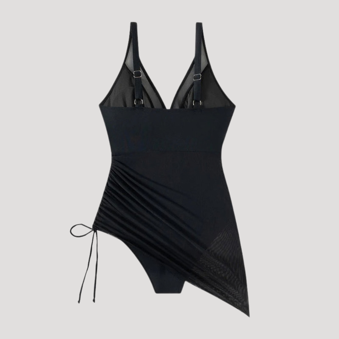Halter Zwemjurk Met Rimpeldetails | Navando