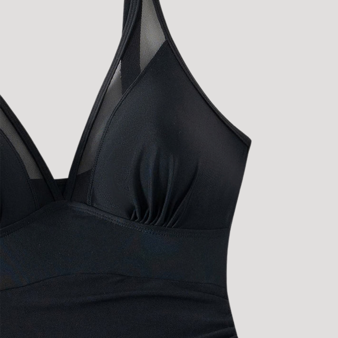 Halter Zwemjurk Met Rimpeldetails | Navando