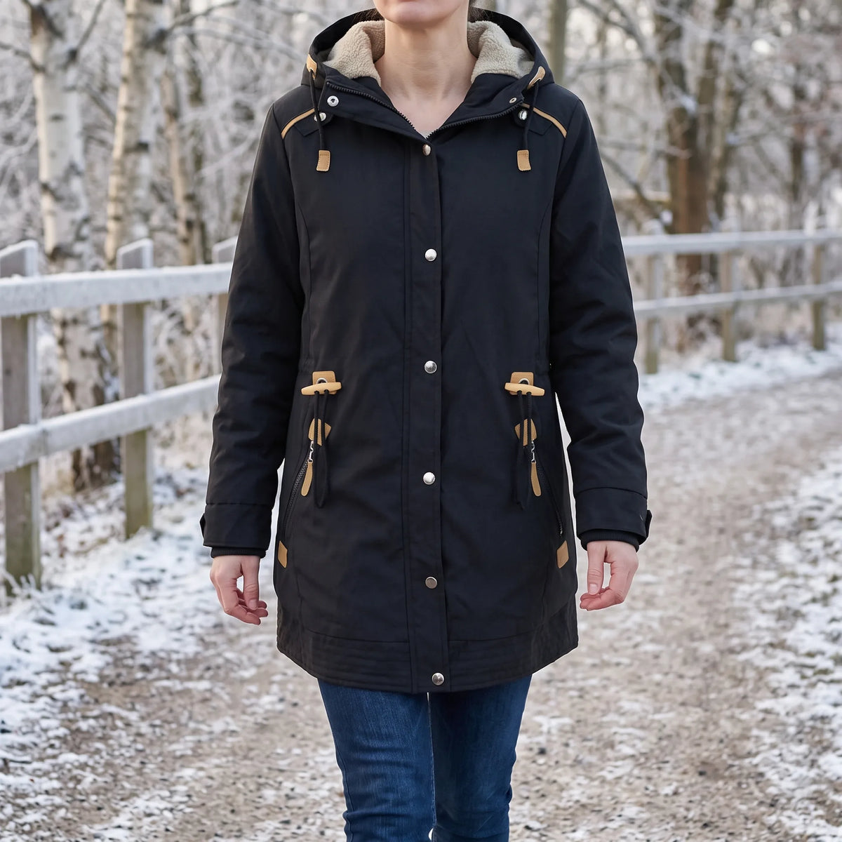 Hanna | Lange Gevoerde Parka Met Capuchon