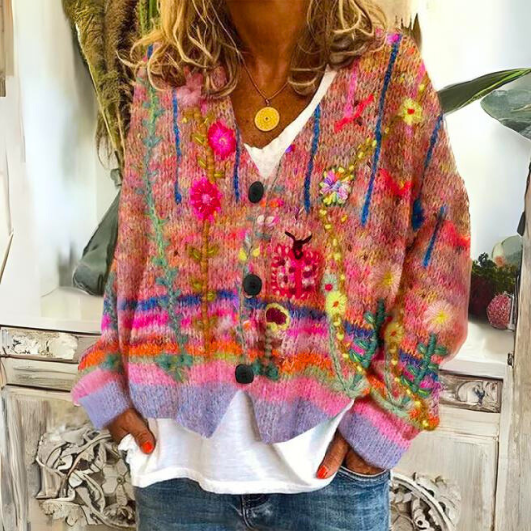 Hanna | Comfortabel bohemian vest van wolmix 3