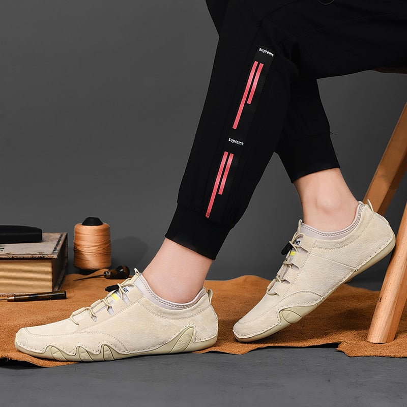 Hasco | Suède sportschoenen met elastische sluiting 5