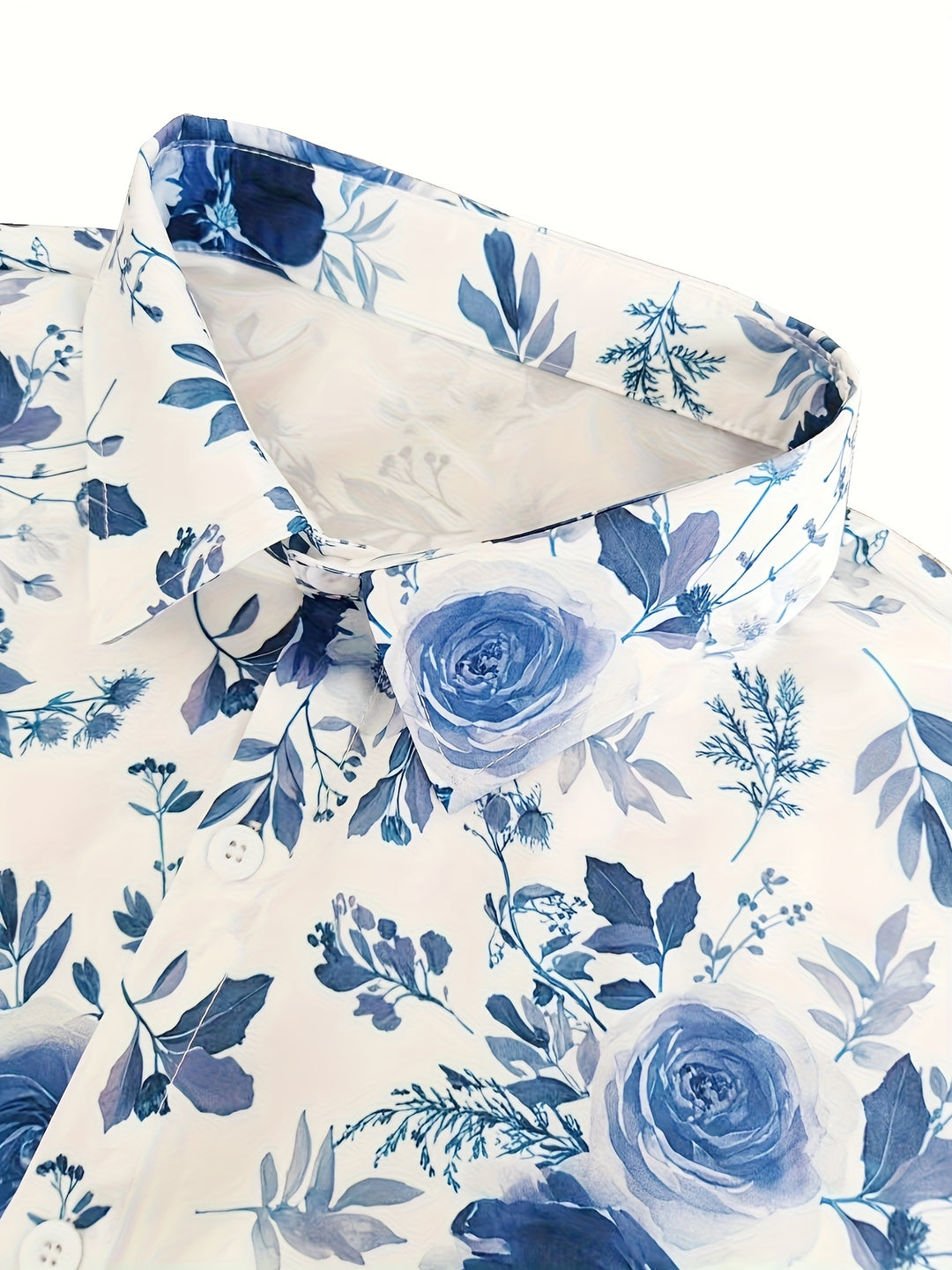 Heren | Bloemenprint lichtgewicht overhemd 7