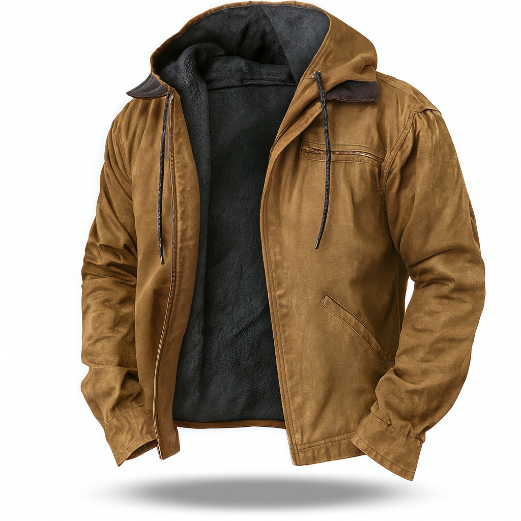 Herenjack met capuchon, katoen, klassieke stijl 0